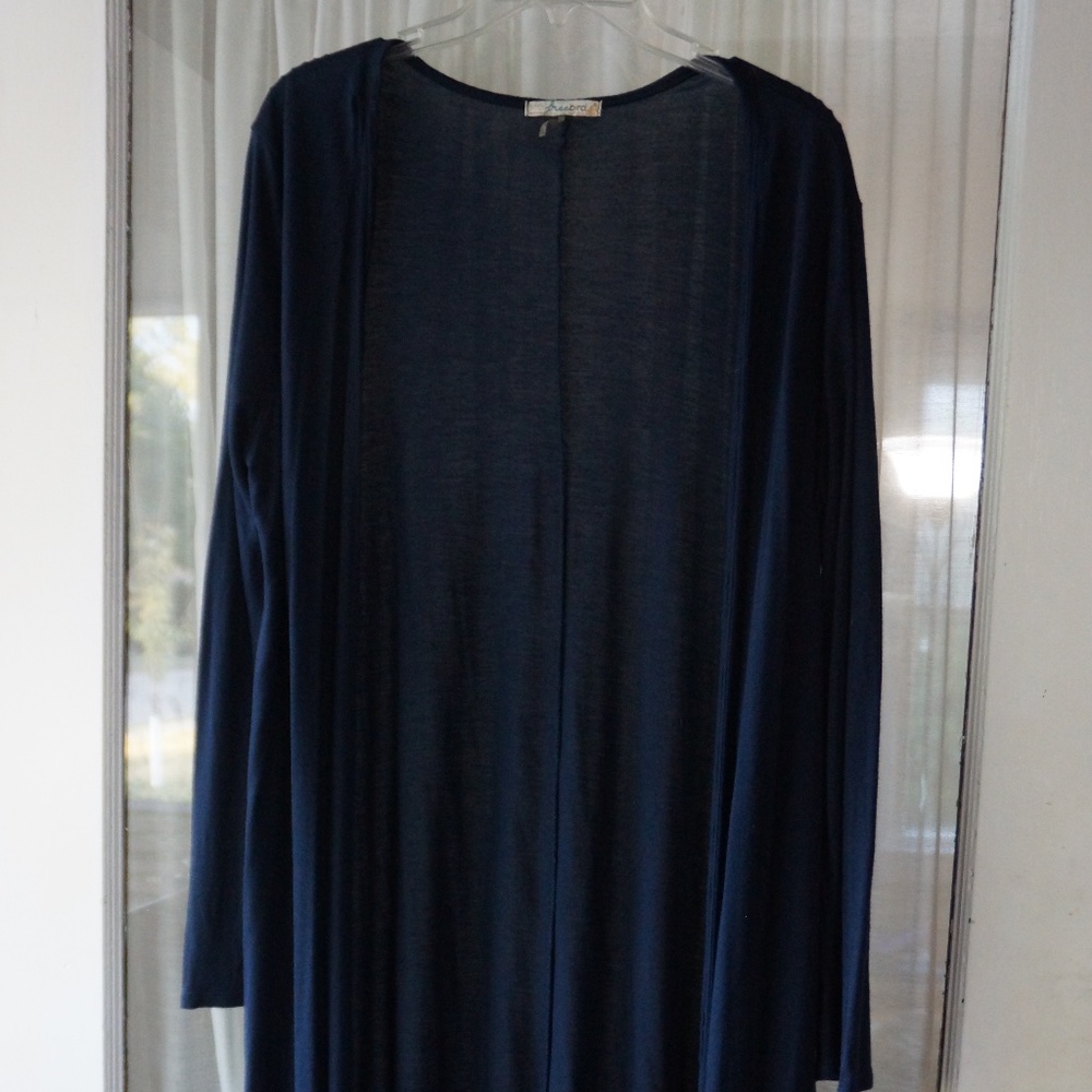 Long Navy Cardigan